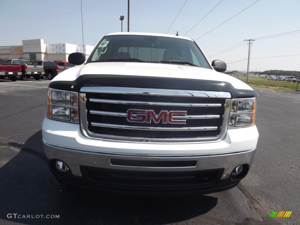 2013 Sierra 1500 SLE Crew Cab 4x4 - Summit White / Very Dark Cashmere/Light Cashmere photo #2