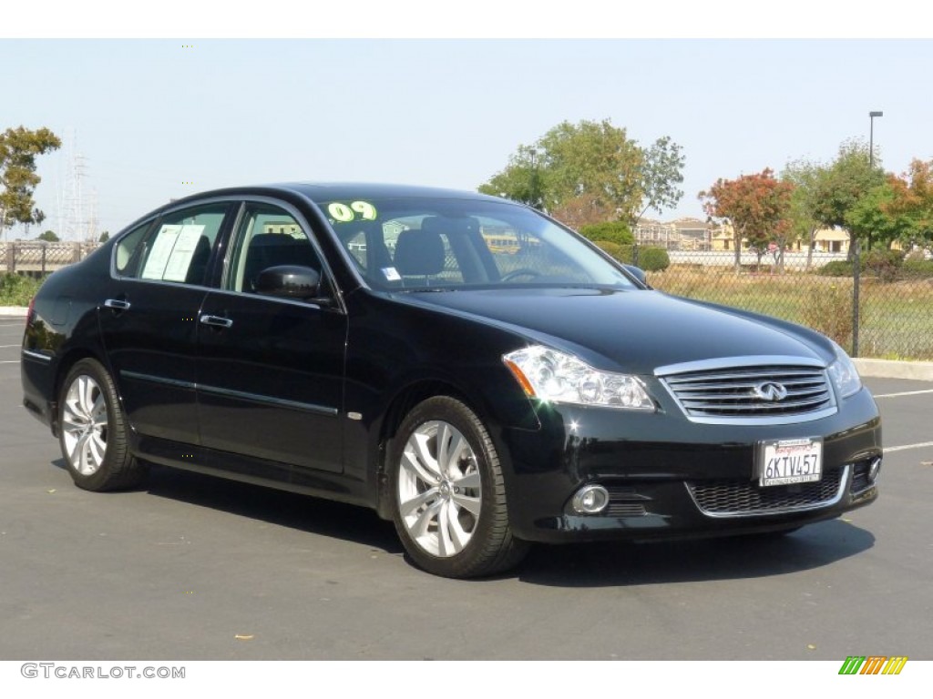 Black Obsidian 2009 Infiniti M 35 Sedan Exterior Photo #71305453