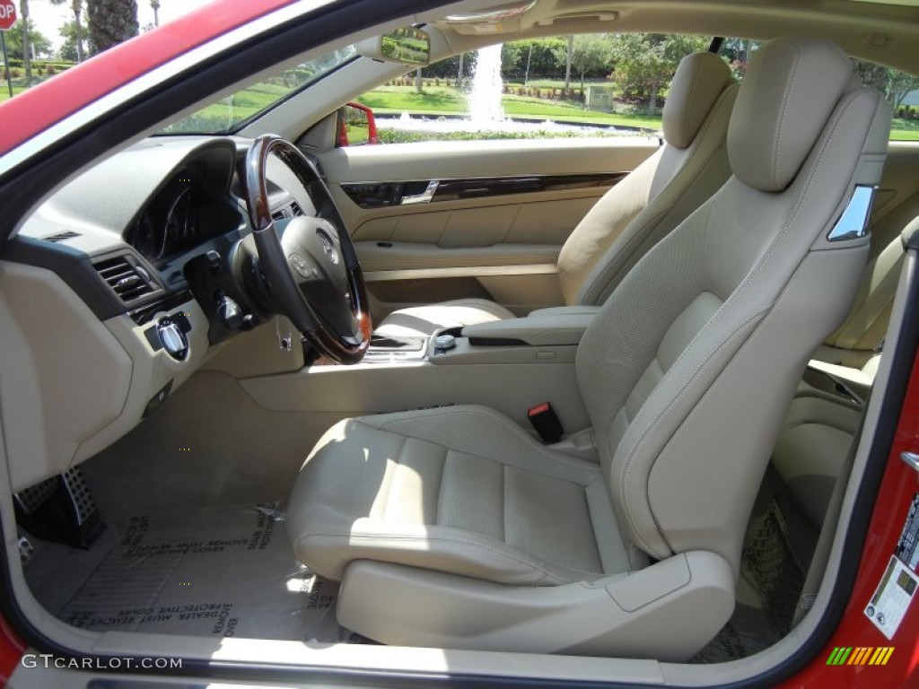 Almond Beige Interior 2010 Mercedes-Benz E 350 Coupe Photo #71305789
