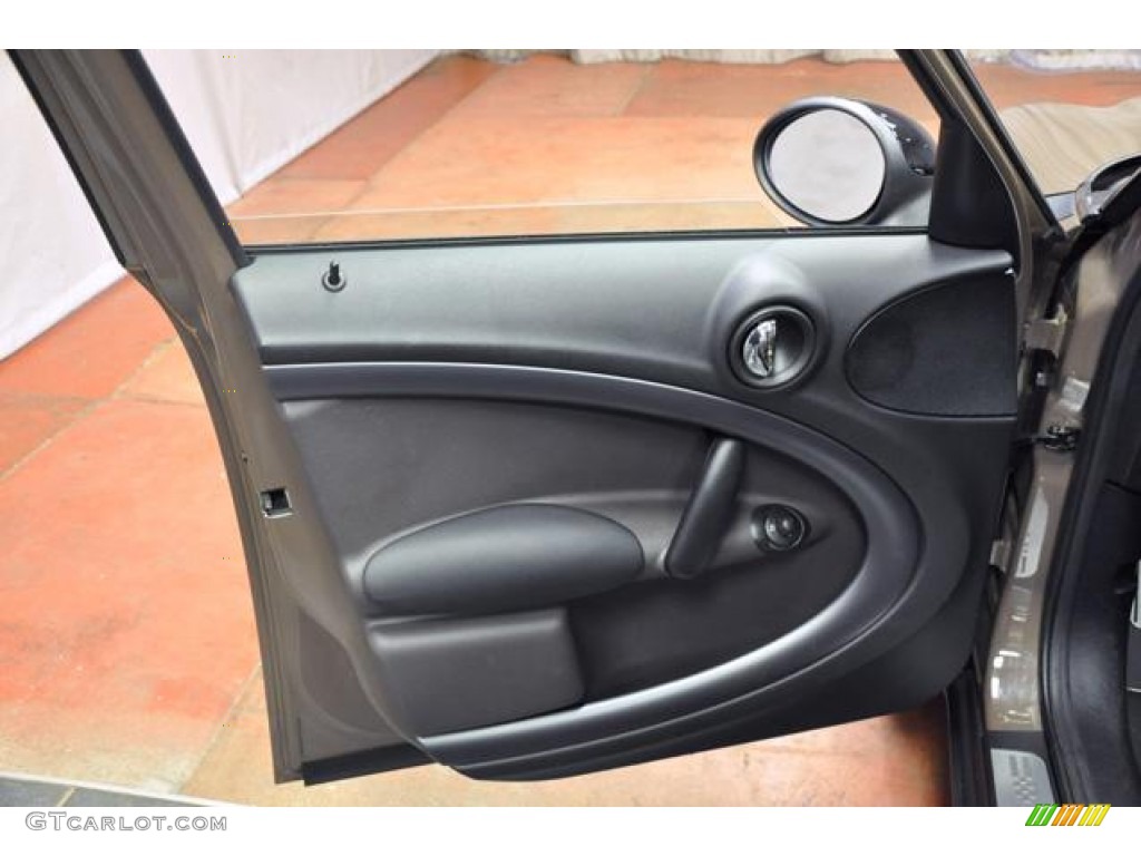 2012 Mini Cooper S Countryman All4 AWD Carbon Black Door Panel Photo #71309032