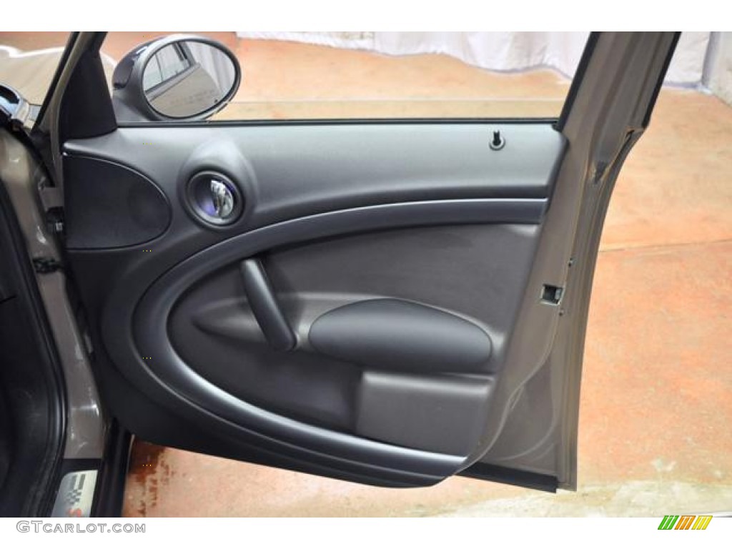 2012 Mini Cooper S Countryman All4 AWD Carbon Black Door Panel Photo #71309083