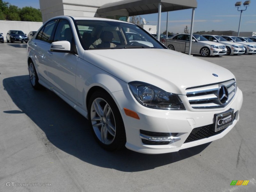 2013 C 250 Sport - Polar White / Almond/Mocha photo #1