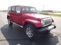 2012 Flame Red Jeep Wrangler Unlimited Sahara 4x4  photo #3