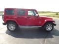2012 Flame Red Jeep Wrangler Unlimited Sahara 4x4  photo #4