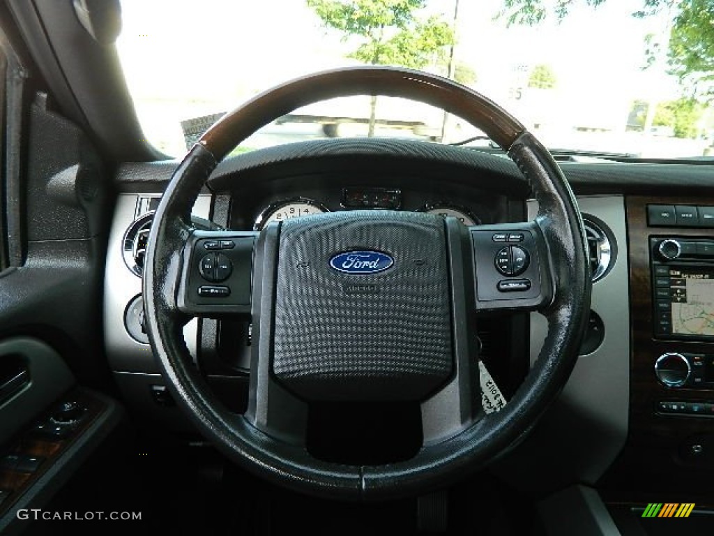 2008 Ford Expedition Limited 4x4 Charcoal Black/Caramel Steering Wheel Photo #71312071