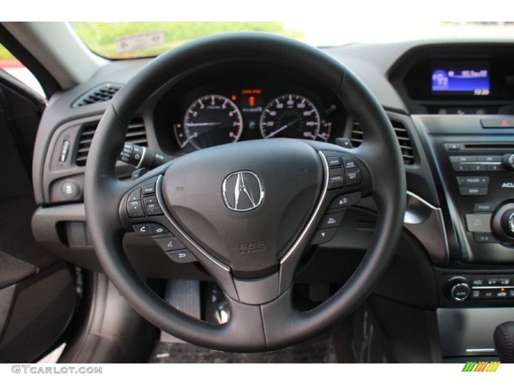 2013 Acura ILX 2.0L Ebony Steering Wheel Photo #71312728