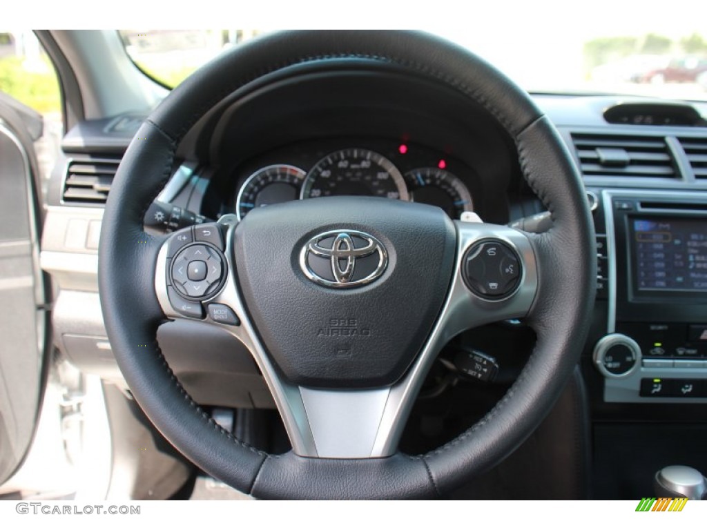 2012 Toyota Camry SE Black/Ash Steering Wheel Photo #71312992