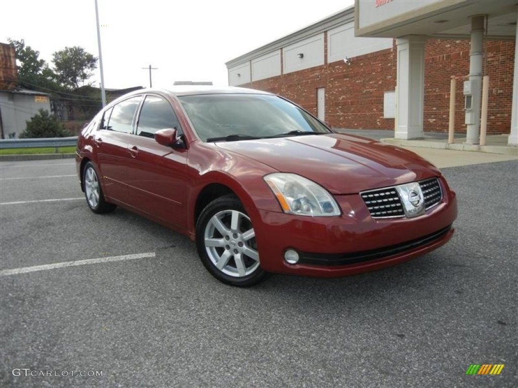 2004 Maxima 3.5 SL - Red Opulence / Cafe Latte photo #1