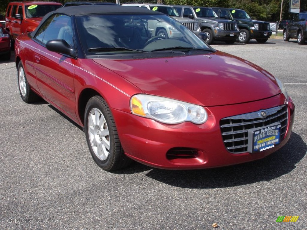 2006 Sebring GTC Convertible - Inferno Red Crystal Pearl / Taupe photo #3