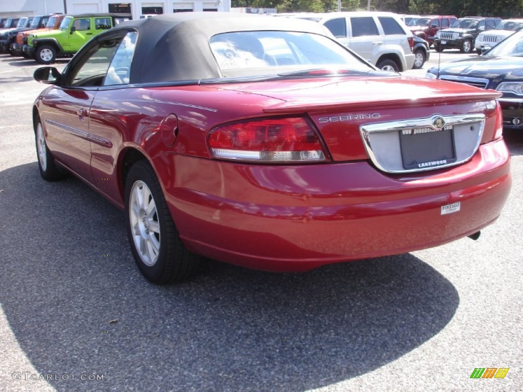 2006 Sebring GTC Convertible - Inferno Red Crystal Pearl / Taupe photo #6
