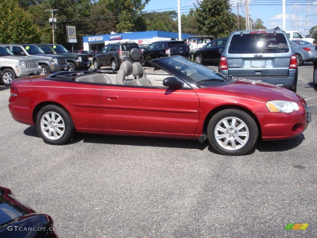2006 Sebring GTC Convertible - Inferno Red Crystal Pearl / Taupe photo #11