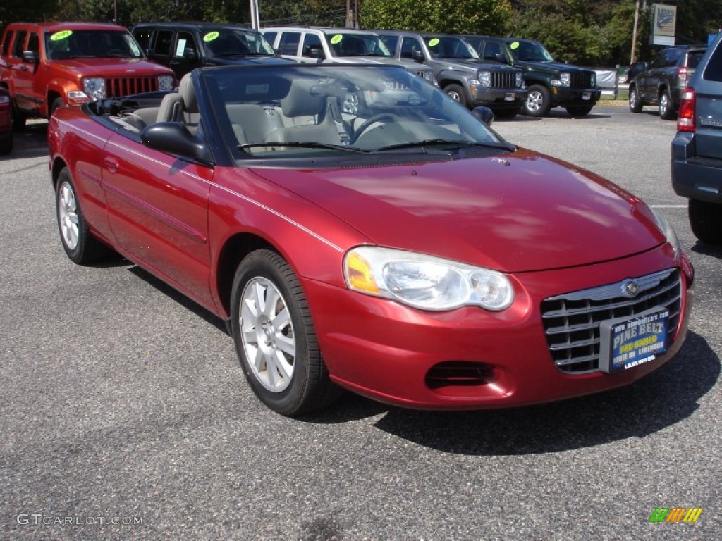 2006 Sebring GTC Convertible - Inferno Red Crystal Pearl / Taupe photo #12