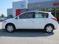 2012 Fresh Powder White Nissan Versa 1.8 S Hatchback  photo #2