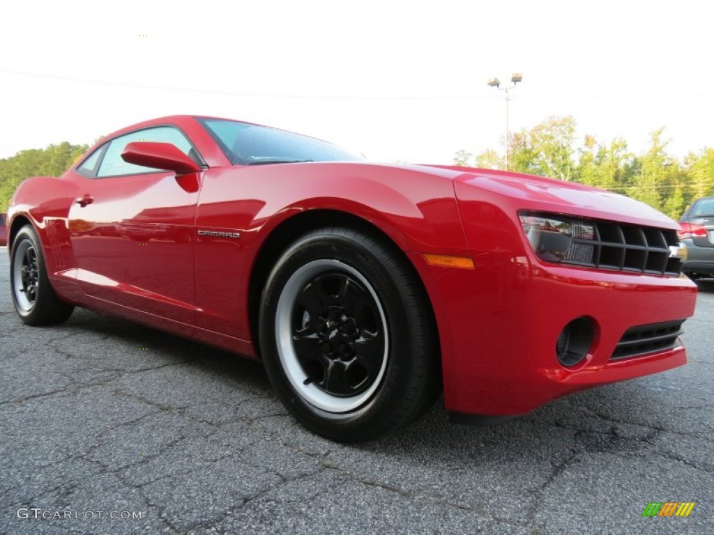 2013 Camaro LS Coupe - Victory Red / Black photo #1