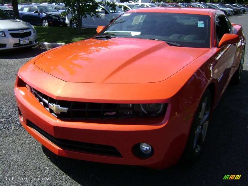 Inferno Orange Metallic 2013 Chevrolet Camaro LT Coupe Exterior Photo #71318016