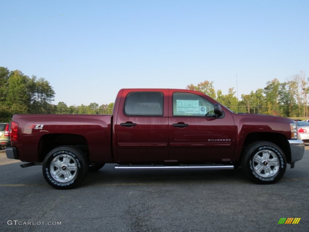 2013 Silverado 1500 LT Crew Cab 4x4 - Deep Ruby Metallic / Light Cashmere/Dark Cashmere photo #7