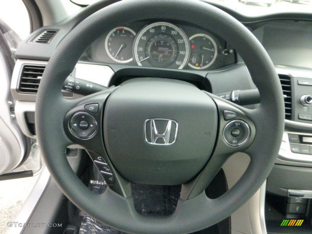 2013 Honda Accord LX Sedan Gray Steering Wheel Photo #71318854