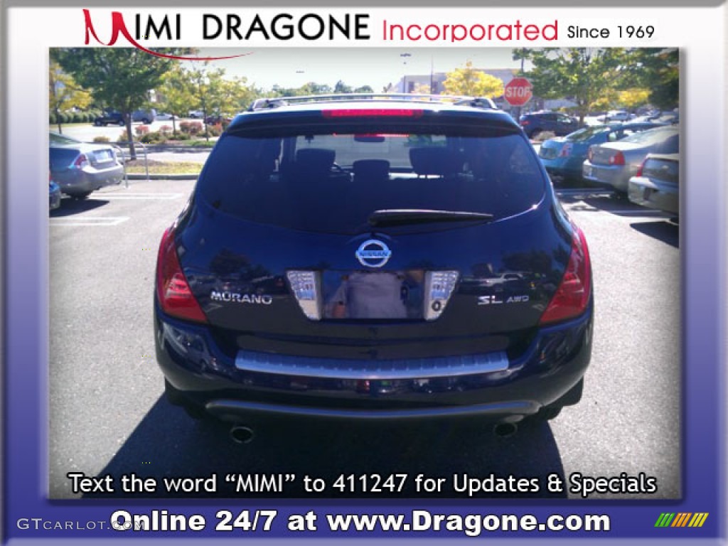 2006 Murano SL AWD - Midnight Blue Pearl / Charcoal photo #6