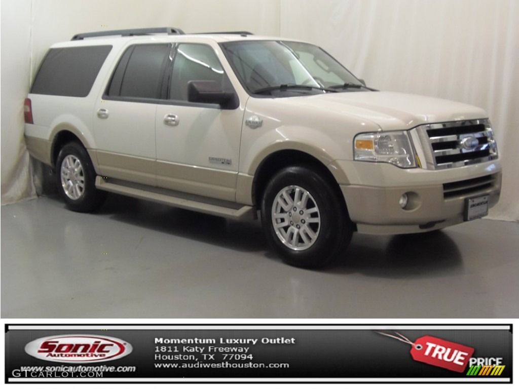 2008 Expedition EL King Ranch - White Suede / Charcoal Black/Chaparral Leather photo #1