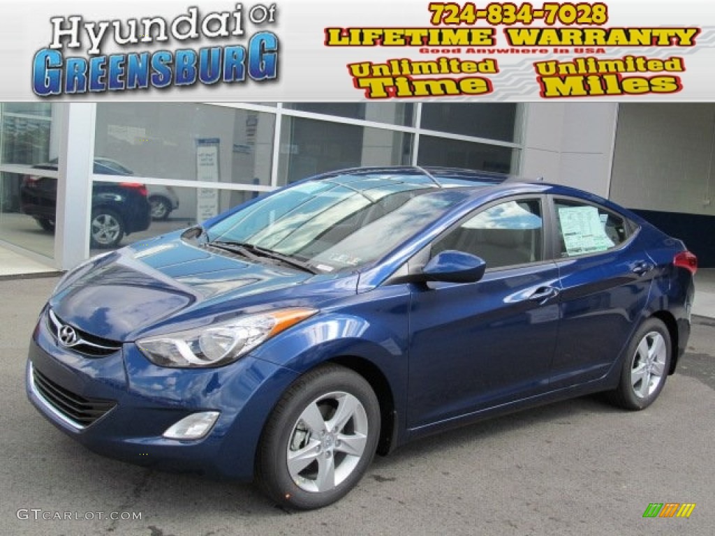 2013 Elantra GLS - Atlantic Blue / Gray photo #1