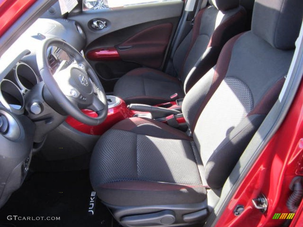Black/Red/Red Trim Interior 2012 Nissan Juke SV AWD Photo #71325577