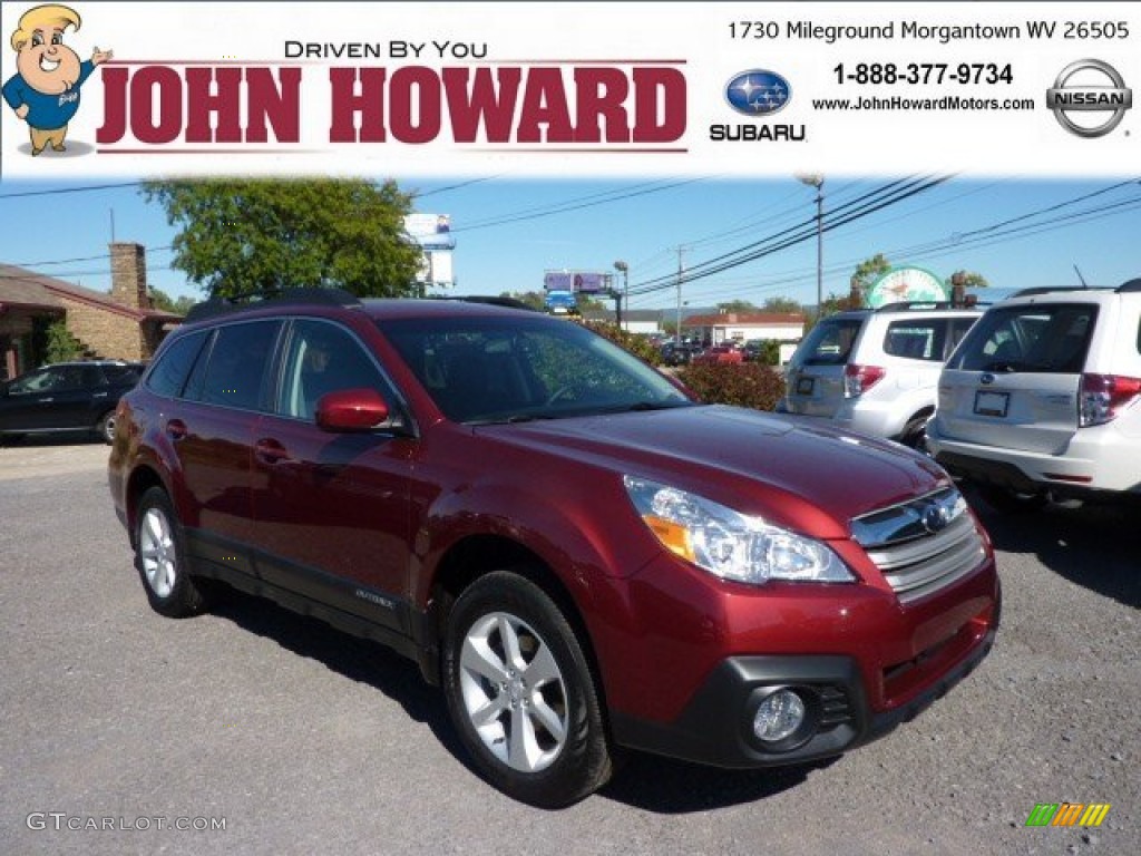 2013 Outback 2.5i Premium - Venetian Red Pearl / Black photo #1