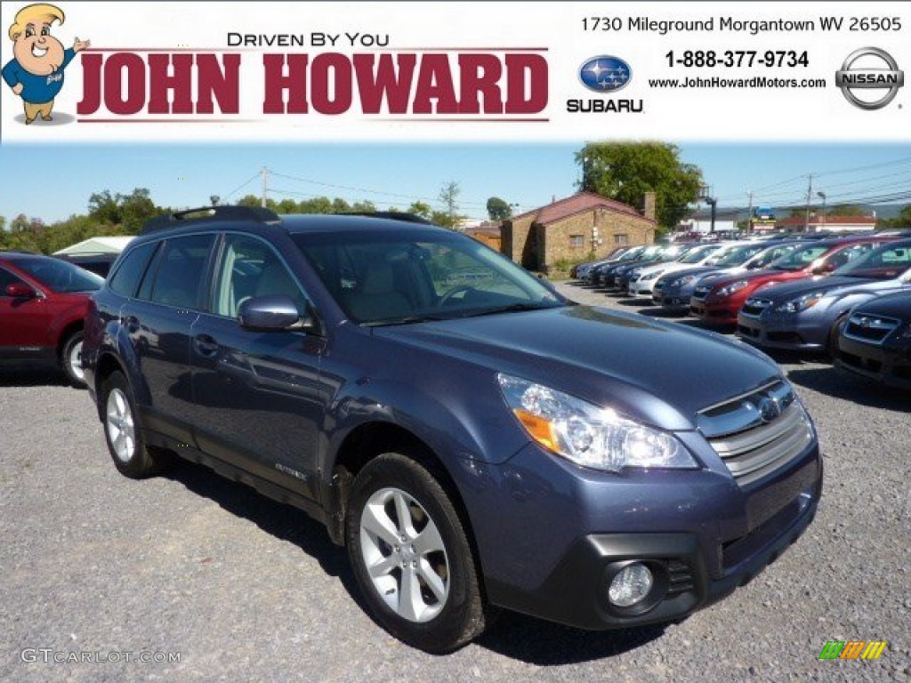 2013 Outback 2.5i Premium - Twilight Blue Metallic / Ivory photo #1