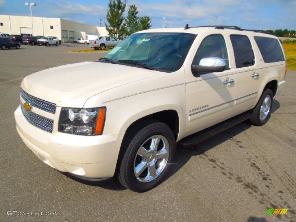 2013 Suburban LTZ 4x4 - White Diamond Tricoat / Ebony photo #1