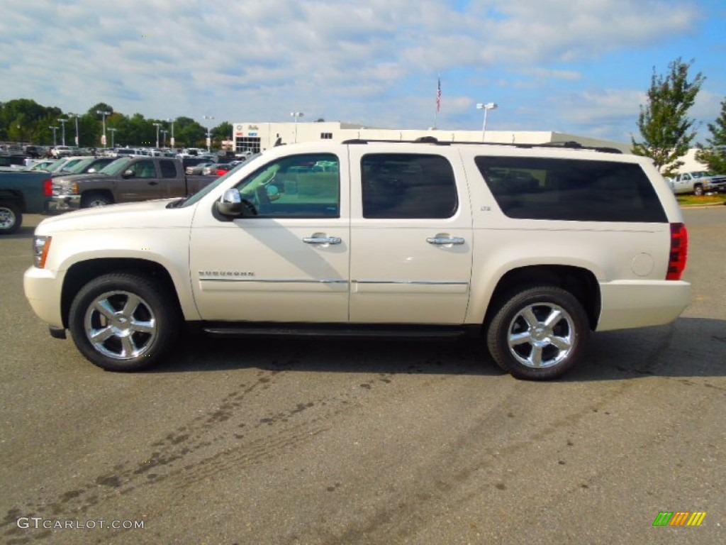 2013 Suburban LTZ 4x4 - White Diamond Tricoat / Ebony photo #4