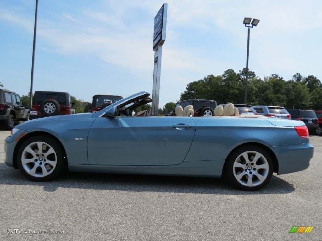 2008 3 Series 335i Convertible - Atlantic Blue Metallic / Cream Beige photo #4
