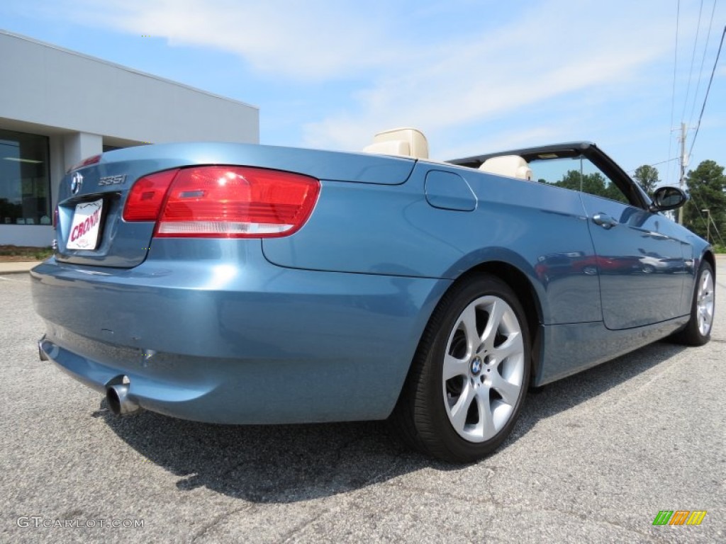 2008 3 Series 335i Convertible - Atlantic Blue Metallic / Cream Beige photo #7