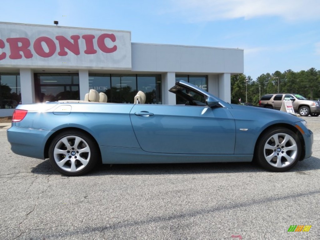 2008 3 Series 335i Convertible - Atlantic Blue Metallic / Cream Beige photo #8