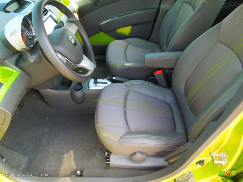 Green/Green Interior 2013 Chevrolet Spark LT Photo #71331576