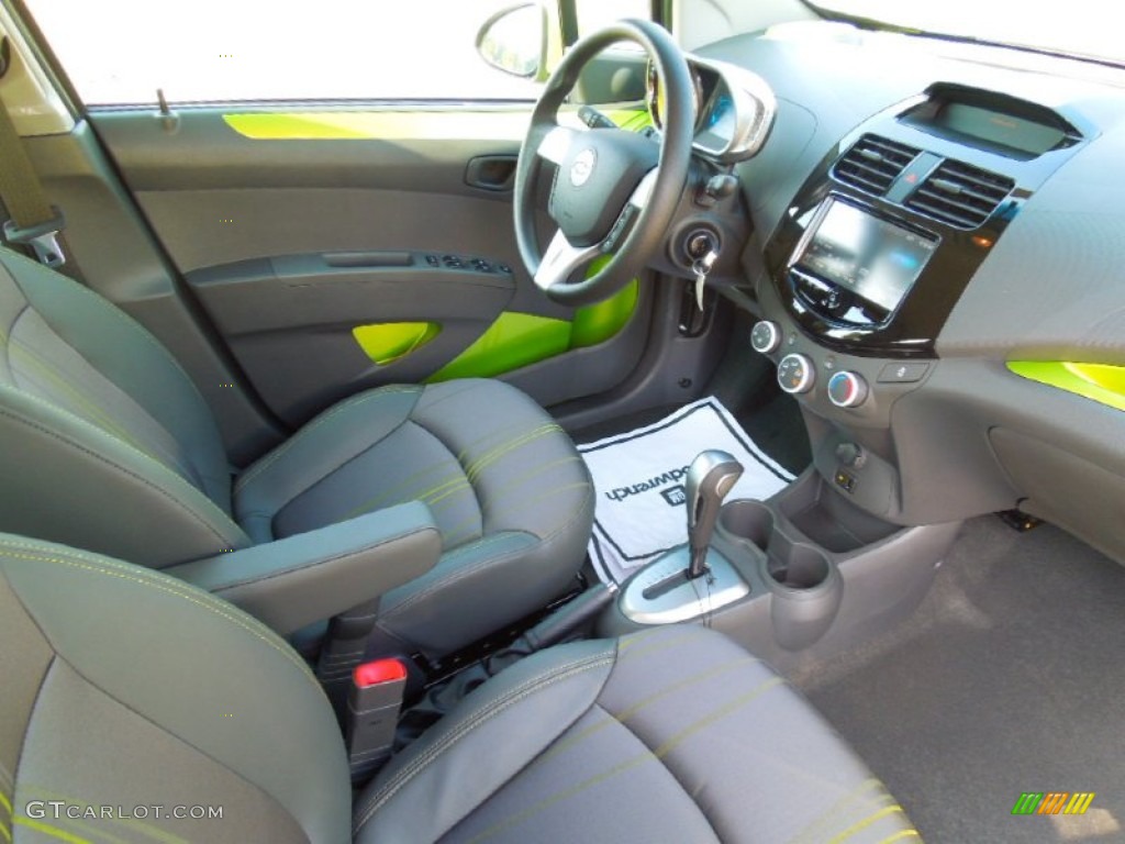 Green/Green Interior 2013 Chevrolet Spark LT Photo #71331657