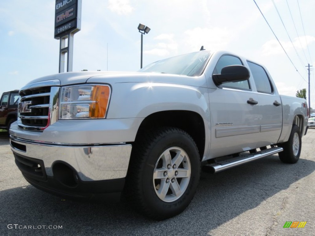 2013 Sierra 1500 SLE Crew Cab 4x4 - Quicksilver Metallic / Light Titanium/Dark Titanium photo #3