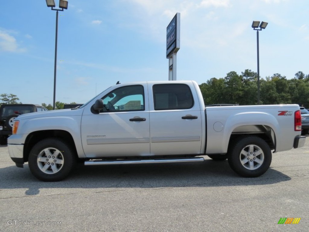 2013 Sierra 1500 SLE Crew Cab 4x4 - Quicksilver Metallic / Light Titanium/Dark Titanium photo #4