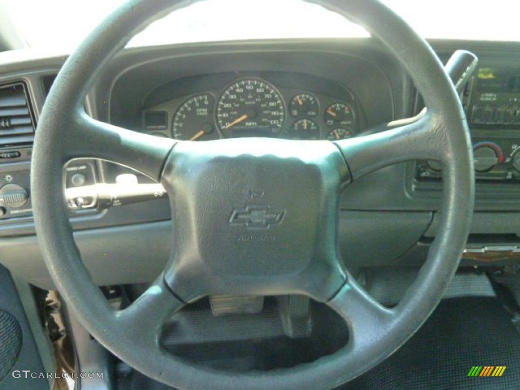 2002 Chevrolet Silverado 1500 LS Extended Cab Graphite Gray Steering Wheel Photo #71333571