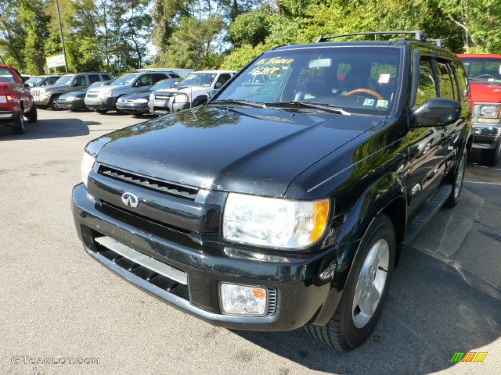2001 QX4 4x4 - Black Obsidian / Graphite photo #4
