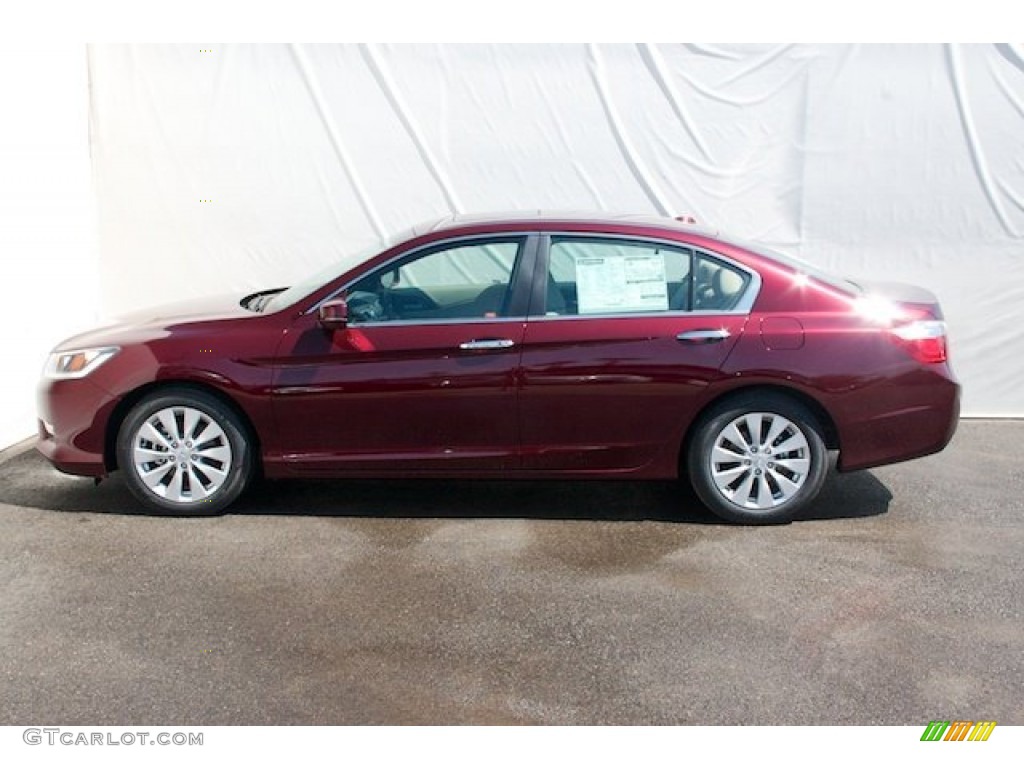 2013 Accord EX-L Sedan - Basque Red Pearl II / Ivory photo #4