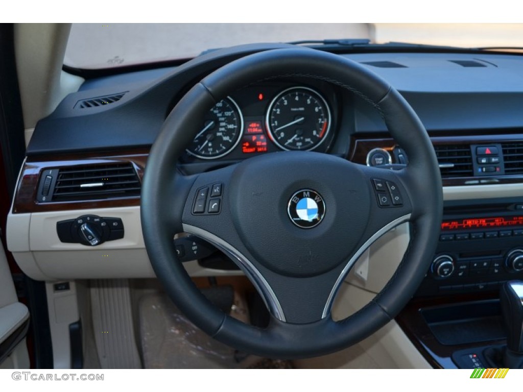 2011 3 Series 328i xDrive Coupe - Crimson Red / Oyster/Black Dakota Leather photo #13