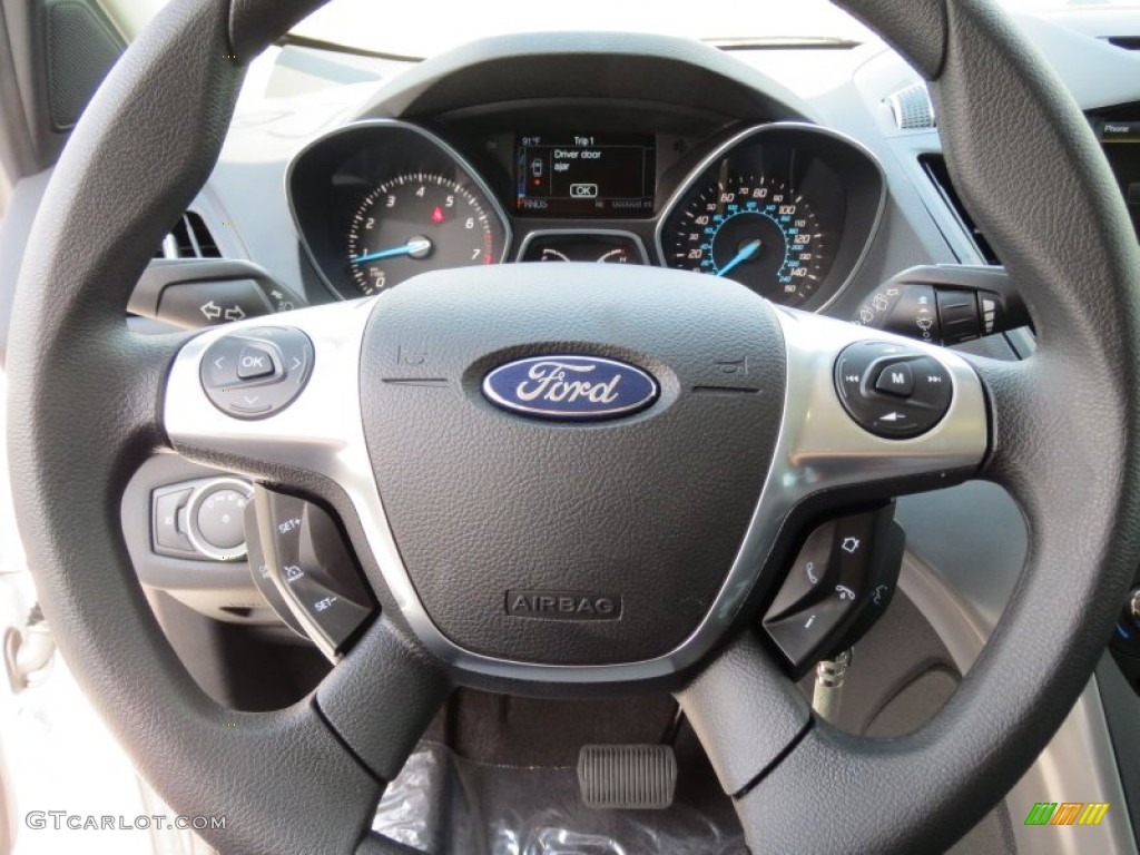 2013 Ford Escape SE 2.0L EcoBoost Charcoal Black Steering Wheel Photo #71338043