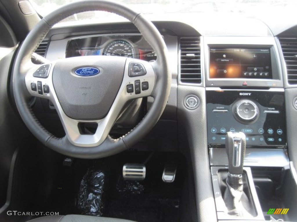 2013 Taurus SHO AWD - Green Gem Metallic / SHO Charcoal Black/Mayan Gray Miko Suede photo #6