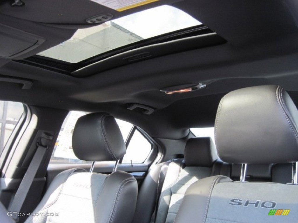 2013 Taurus SHO AWD - Green Gem Metallic / SHO Charcoal Black/Mayan Gray Miko Suede photo #7