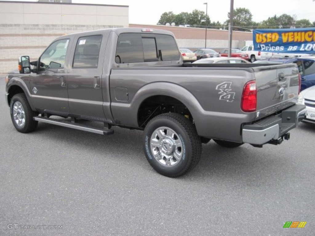 2012 F350 Super Duty Lariat Crew Cab 4x4 - Sterling Grey Metallic / Black photo #3