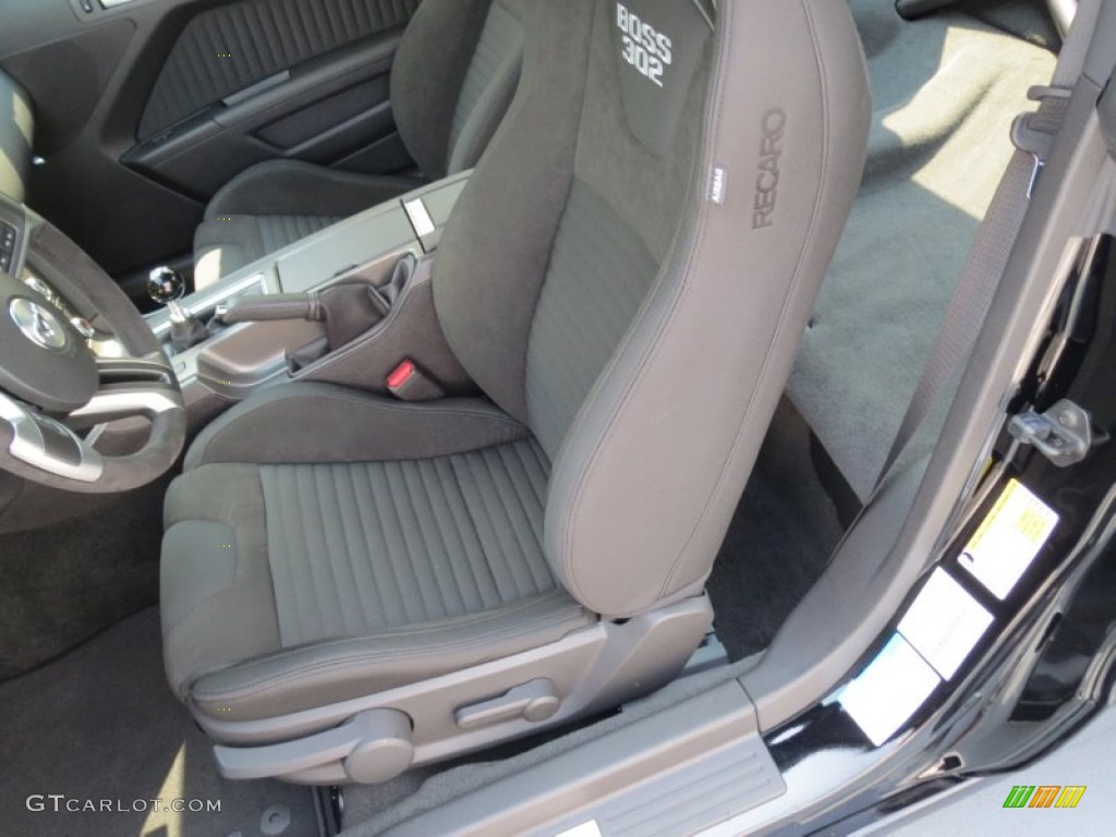 Charcoal Black/Recaro Sport Seats Interior 2013 Ford Mustang Boss 302 Laguna Seca Photo #71339560