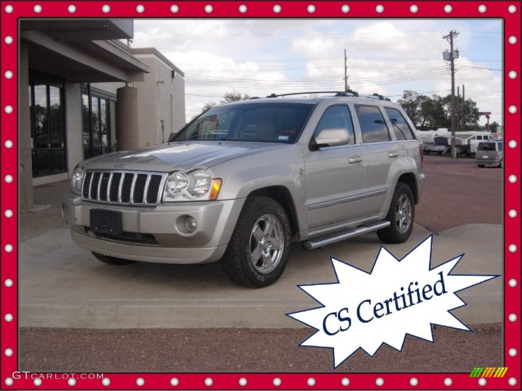 2007 Grand Cherokee Overland 4x4 - Light Graystone Pearl / Dark Khaki/Light Graystone photo #1
