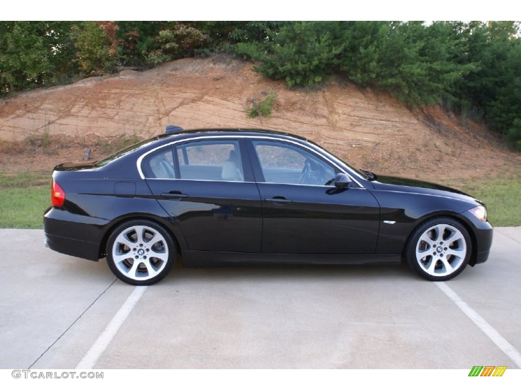 2007 3 Series 335i Sedan - Black Sapphire Metallic / Beige photo #2