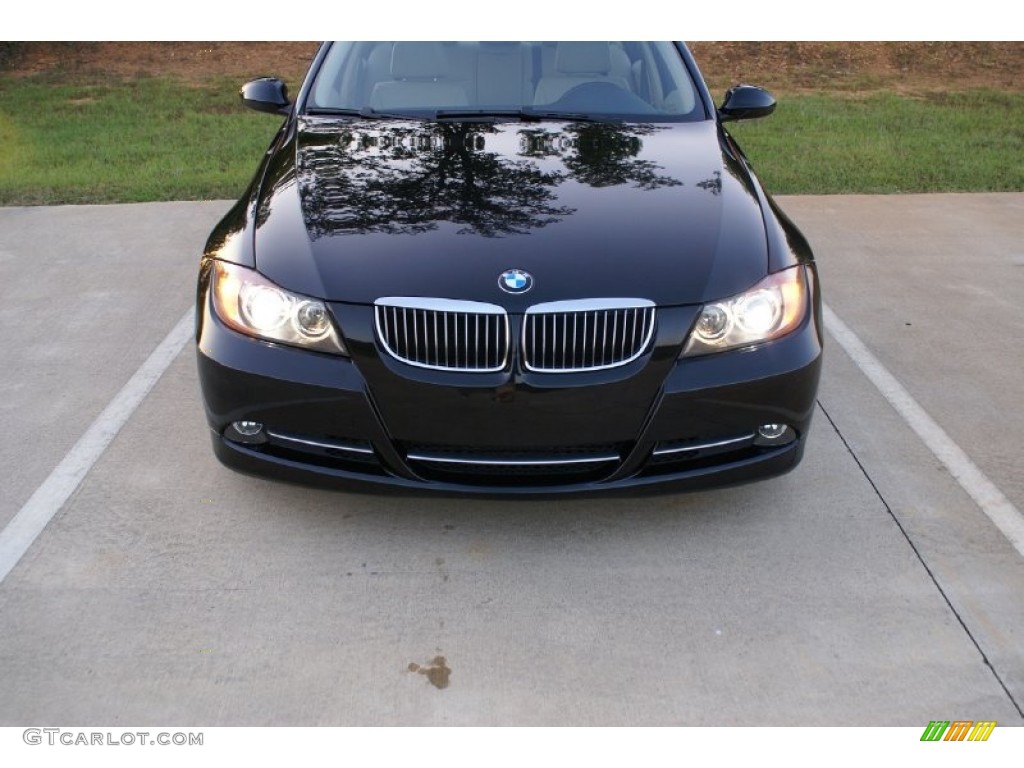 2007 3 Series 335i Sedan - Black Sapphire Metallic / Beige photo #3