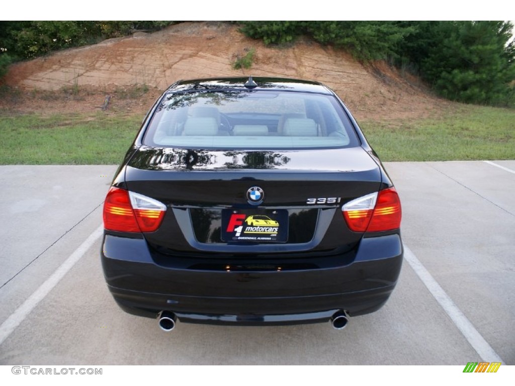 2007 3 Series 335i Sedan - Black Sapphire Metallic / Beige photo #6