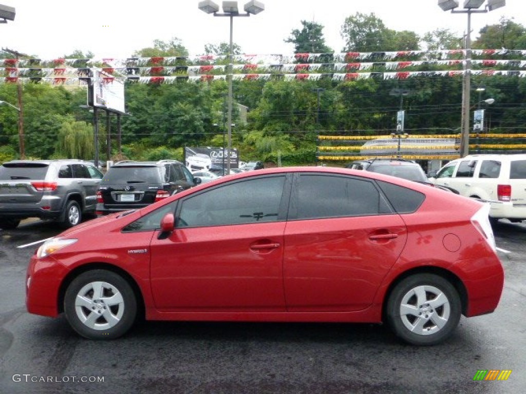 Barcelona Red Metallic Toyota Prius